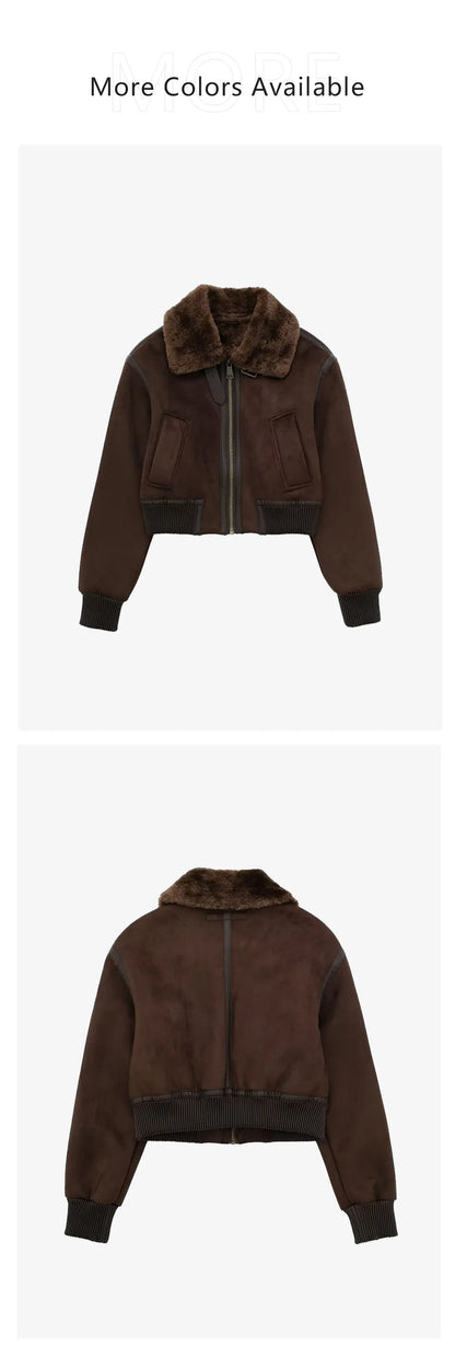 UNIZERA2023 Herbst und Winter Neue frauen Casual Stehkragen Kontrast Strap Dekoration Lose doppelseitige Jacke Mantel