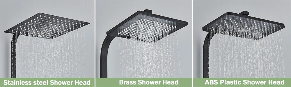 Rainfall Bathroom Shower Faucet Kit With Bidet Wall Mounted Stainless Steel Hot Cold Water Mixer Tap System With Rack,Tub Spout