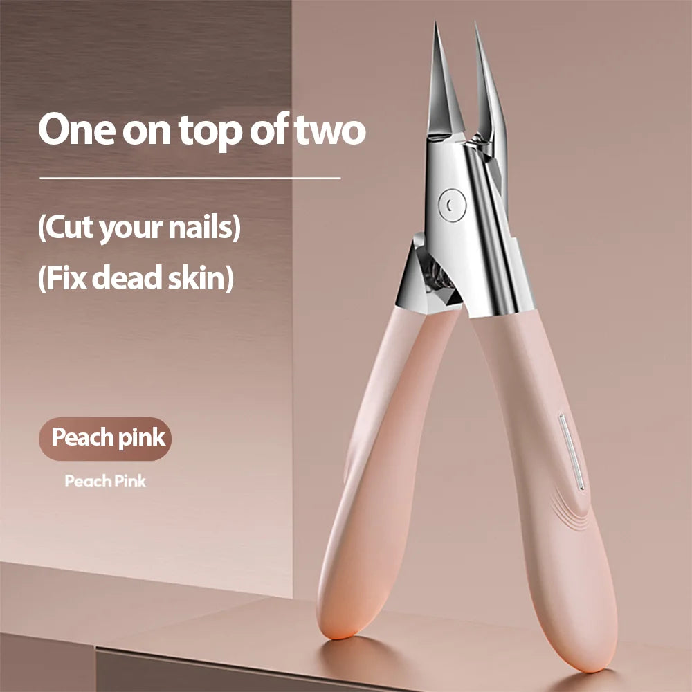 Stainless Steel Thick Nail Clippers Toenail Cutters Pedicure Manicure Tools Non-Splash Ingrown Paronychia Correction Tool.