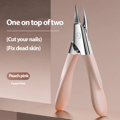 Stainless Steel Thick Nail Clippers Toenail Cutters Pedicure Manicure Tools Non-Splash Ingrown Paronychia Correction Tool.