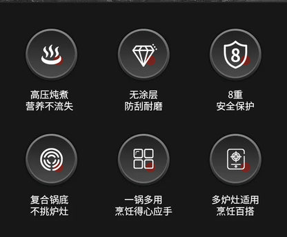 Pressure cooker, gas induction cooker, universal household gas, gas, open flame pressure cooker, large capacity.