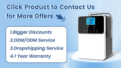 CAWOLO 11 Plates Platinum Coating Alkaline Water Ionizer Machine Household PH 4.5~10.5 Alkaline Acid Water Ionizer for Home.