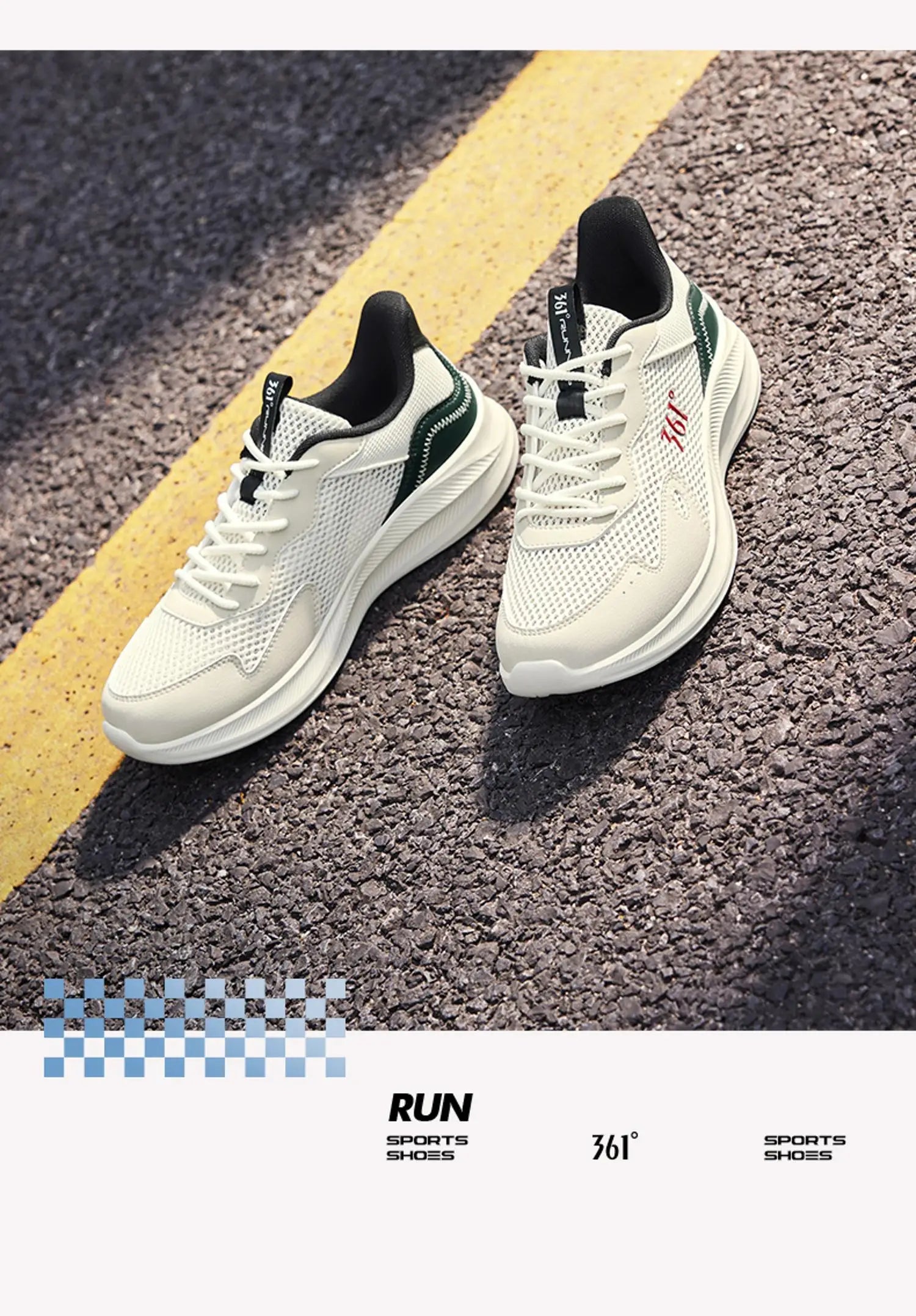 361 Degrees Men Running Shoes Wear-resistant Comfortable Soft Supportive Jogging Lightweight Breathable Male Sneakers 672422252.