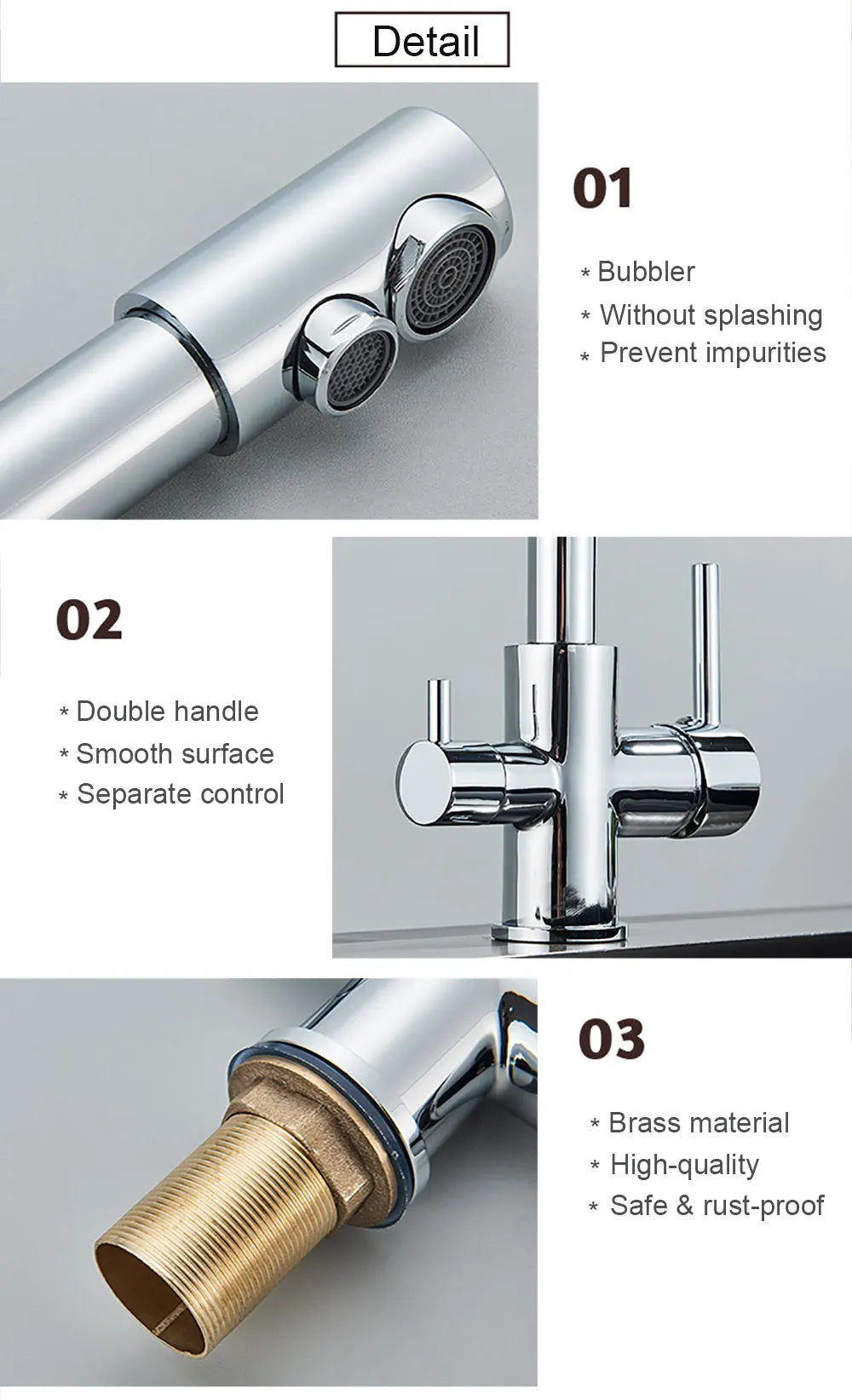 Balck Kitchen Filtered Faucet Brass Purifier Faucet Dual Sprayer Drinking Water Beige with Dot Vessel Sink Mixer Tap Torneira