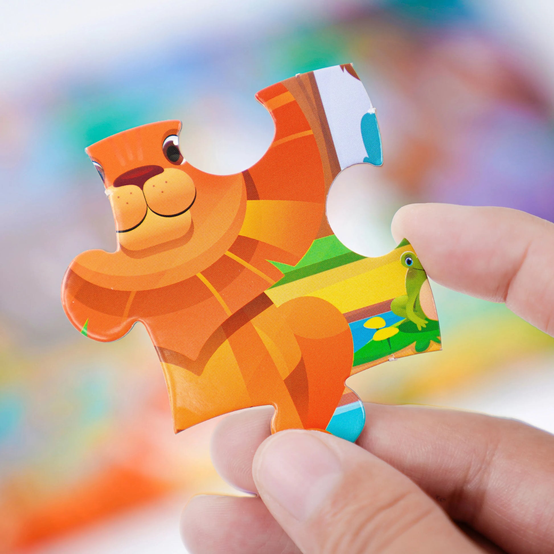 Kids Cartoon Animal Jigsaw Puzzles Montessori Educational Toys Parent-Child Theme Game Paper Educational Gift for Children.