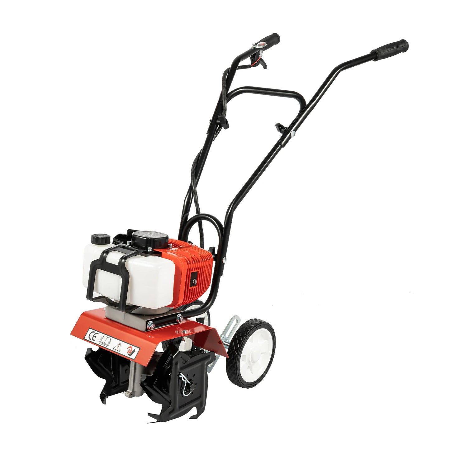 52CC 1700W Benzin-Gartenfräse  Kabelloser, luftgekühlter 2-Takt-Grubber, rotierend, zum Laufen, Lösen, 12 Zoll/30 cm breit, 12 cm dp