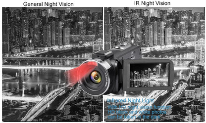 8K Digital Photography Camera 48MP Handheld DV 18X igital Zoom Camera Recorder 3'' LCD Touch Screen Portable Recording Camcorder.