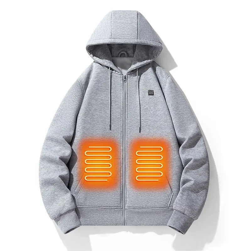 Men's Winter USB Heating  jacket Heated Hoodie Anime Hoodies Winter Men jackets streetwear Heated  Hoodies Sweatshirt Clothes.