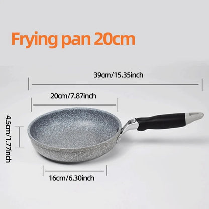 Durable Stone Frying Pan28/26/24/20cm Wok Non-stick Pan Skillet Cauldron Induction Cooker Pans Pancake Egg Gas Stove Home.