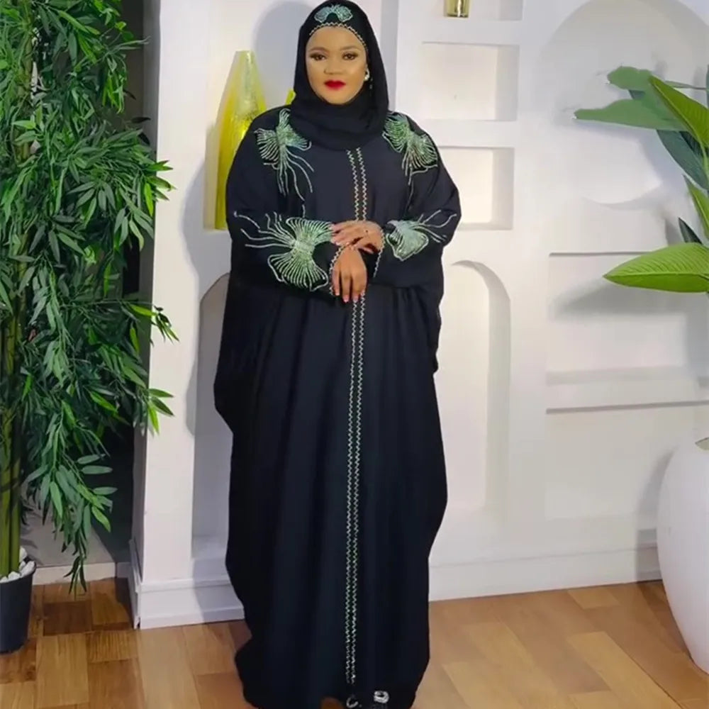 Abayas For Women Dubai Luxury 2025 African Muslim Fashion Dress Caftan Marocain Evening Party Dresses Boubou Robe Djellaba Femme.
