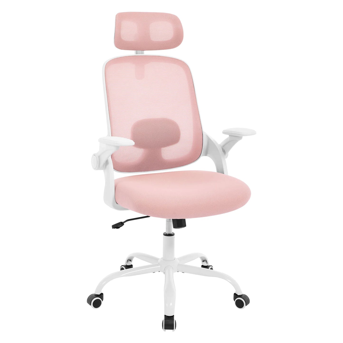 WOLTU Ergonomischer Netz-Bürostuhl, anhebbarer Gaming-Stuhl mit Kopfstütze, verstellbare Lordosenstütze, drehbarer Computerstuhl mit hoher Rückenlehne