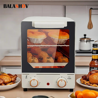 12L Large Capacity Electric Air Fryer Toaster Oven Mechanical Household Kitchen 360° Baking Convection Oven Oil-Free Deep Fryer.