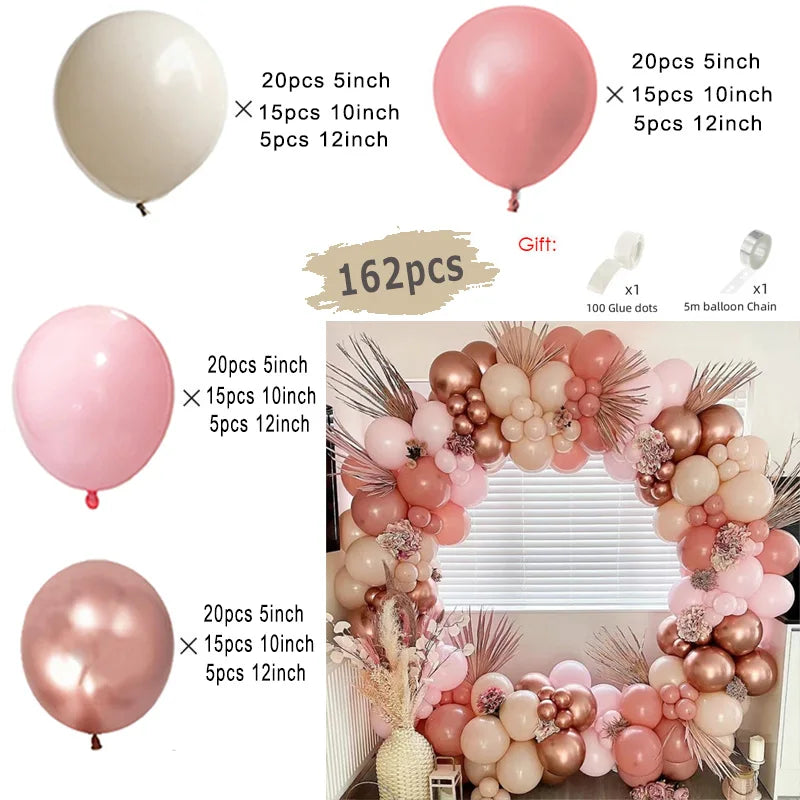 Macaron Rosa Ballon Girlande Bogen Kit Hochzeit Geburtstag Party Dekor Kinder Roségold Latex Ballons Babyparty Dekorationen Kette