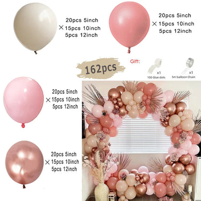 Macaron Rosa Ballon Girlande Bogen Kit Hochzeit Geburtstag Party Dekor Kinder Roségold Latex Ballons Babyparty Dekorationen Kette