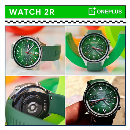 2024 Smartwatch OnePlus Watch 2R 1.43'' AMOLED Screen Snapdragon W5 Gen 1+BES2700 100H Battery Life WiFi Wear OS by Google GPS.