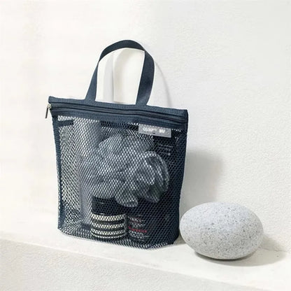 Mesh Makeup Toiletry Storage Bags Handbags Portable Travel Washing Body Shower Tools Organizer Hanging Cosmetic Organizer Pouch.