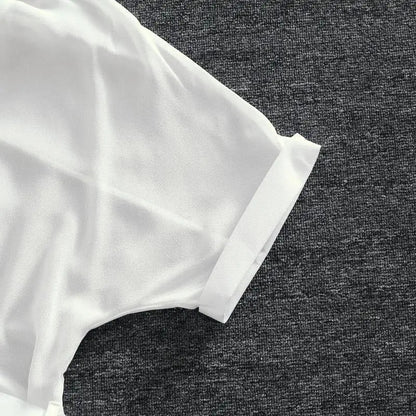 Elegante Damen Sommer zweiteiliges Kleid Luxus Chiffon Party lose Tüll Abendkleider für Frauen 2024 Abschluss ball transparent weiß.