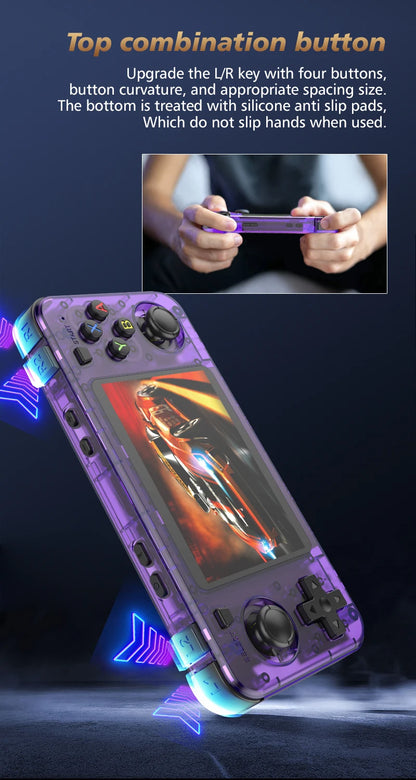 BOYHOM New R36H Retro Handheld Console Open-Source Linux System Classic Game Consoles 3.5 inch IPS Screen Portable Video Player.