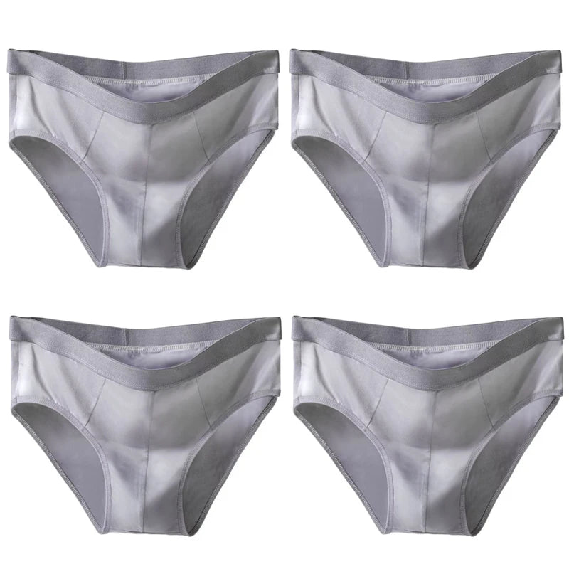 4pcs Mens Sexy Briefs Teenager Sport Underwears Plus Size Fat Men's Underpant Panties Students Breathable Fashion Casual Panties.