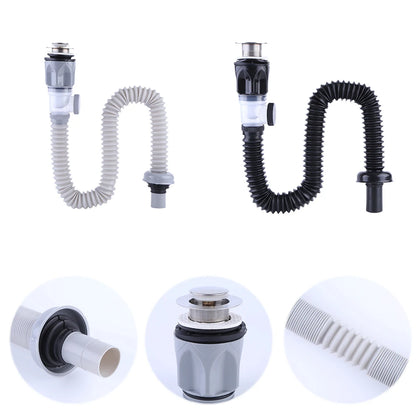 Universal Waschbecken Abflussrohr Set Versenkbare Deodorant Kanalisation Entwässerung Wasser Schlauch Waschbecken Abtropffläche Badezimmer Küche Zubehör