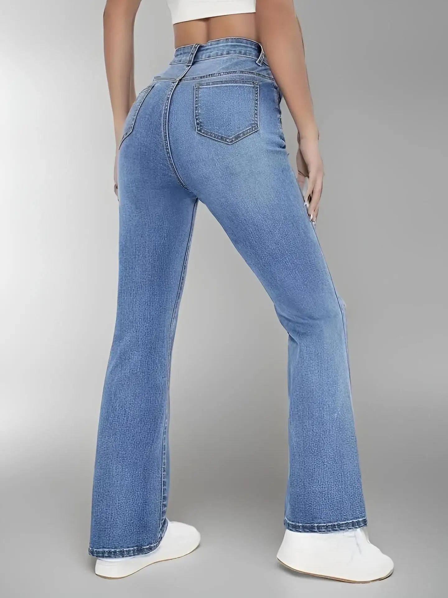 Neue Damen-Hot-Jeans zum Abnehmen im europäischen und amerikanischen Stil, lässige, vielseitige, gewaschene Denim-Hose mit hoher Taille für Damen.