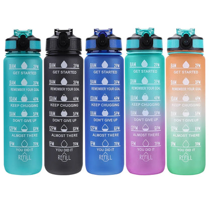 1 Liter Water Bottle Motivational Sport Water Bottle Leakproof Bottles Drinking Outdoor Travel Gym Fitness Jugs for Kitchen Cups.