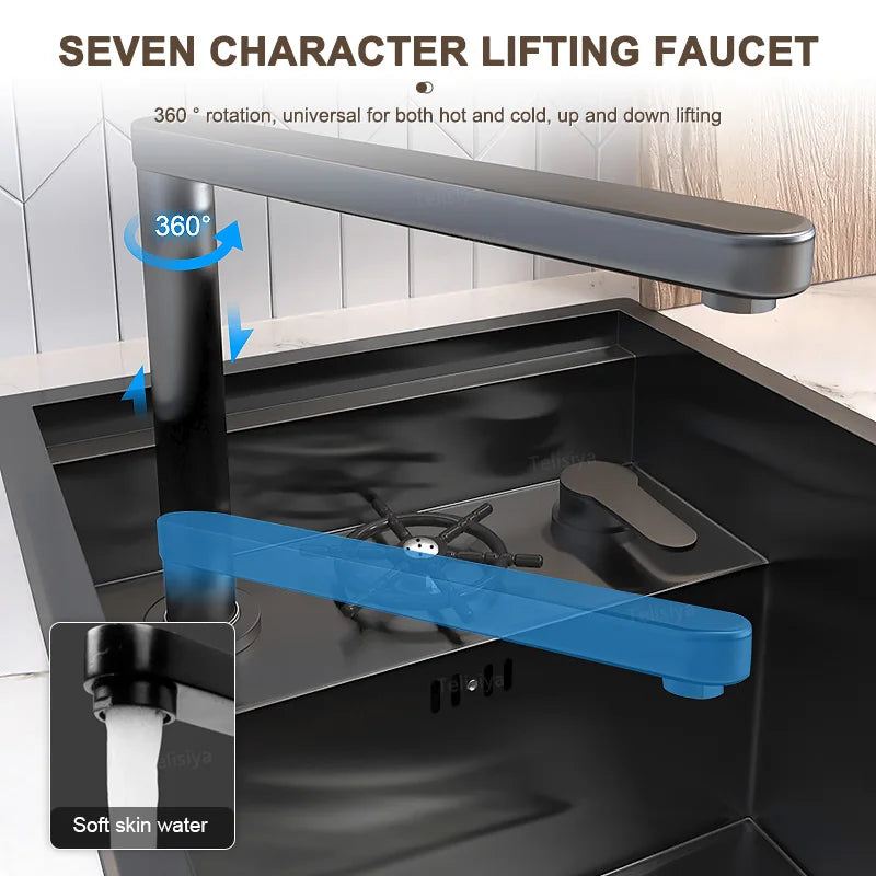 Versteckte Tassenwaschmaschine, Küchenspüle aus Edelstahl, kleiner Einzeltank mit Deckel, multifunktionales Bar- und Balkonwaschbecken