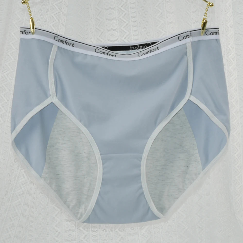 1Pack Women's Period Underwear Mid Waist Anti-Leakage Cotton Panties Comfortable Menstrual Briefs for Teens Ladies Intimates
