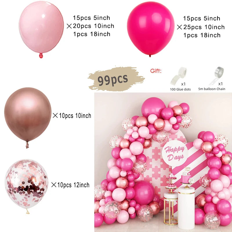 Macaron Rosa Ballon Girlande Bogen Kit Hochzeit Geburtstag Party Dekor Kinder Roségold Latex Ballons Babyparty Dekorationen Kette