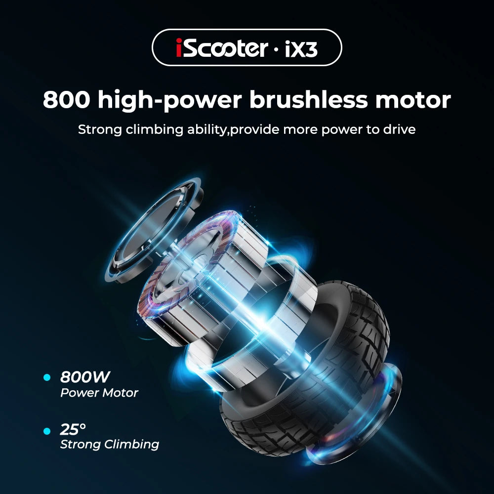 iScooter ix3 Foldable Adult Electric Scooter E-Scooter 40 KM/H Electric Kick Scooter 800W Skateboards 48V 10Ah Kickboard.