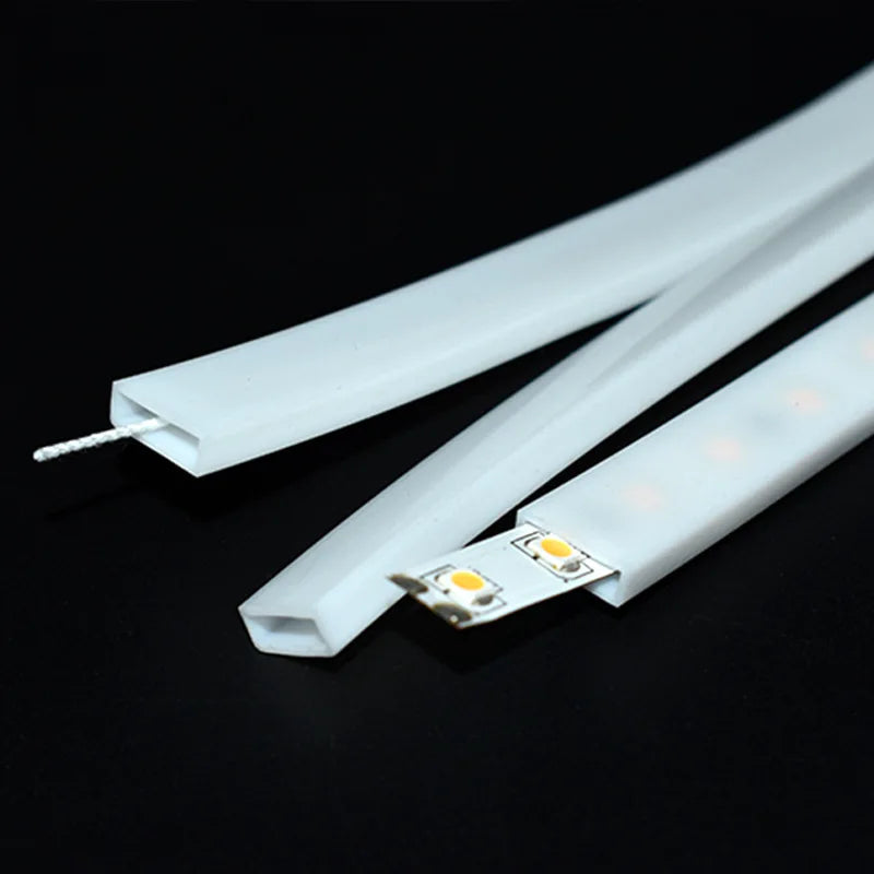 1-10m White/Transparent Neon Silicone Tube LED Rope Lamp Waterproof Diffuser Cover For 8/10/12m RGB Flexible Strip Light Channel.