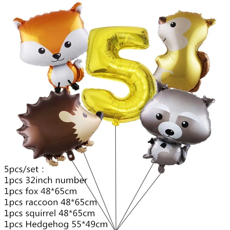 Woodland Tier Dschungel Wald DIY Party Dekoration Teller Tasse Tischdecke Geburtstag Party Baby Dusche Kinder Geburtstag Party Supplies.