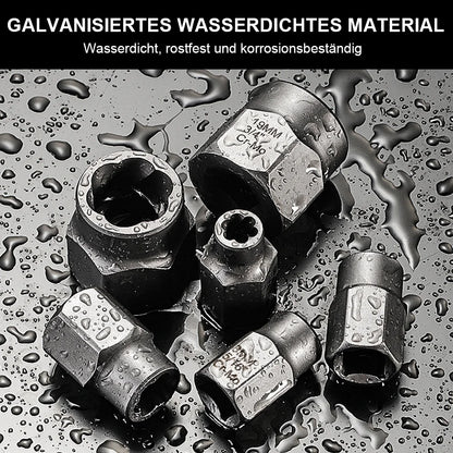 [EU-Lager] 14-teiliges Steckschlüsselset, Schlagschrauben-Mutterentferner-Set, Cr-Mo-Stahl-Schraubenausdreher-Werkzeugset für industrielle Schlagschrauben und Muttern