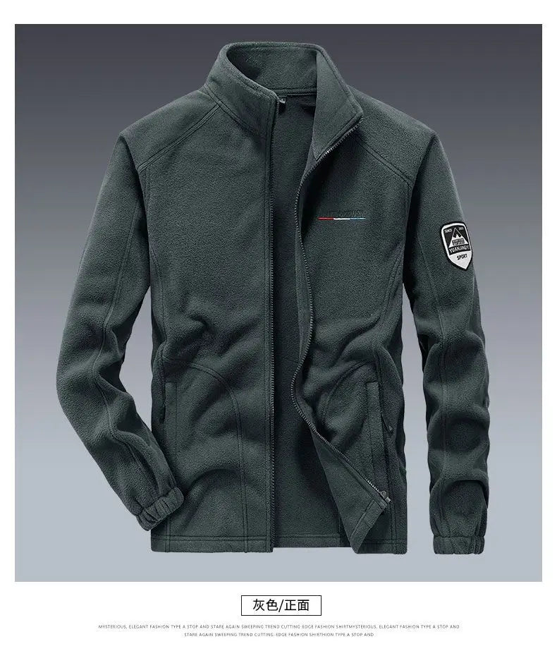 Men's Spring Autumn Jacket Thickened High-end Knitted Jacket Cardigan Outerwear Coat.