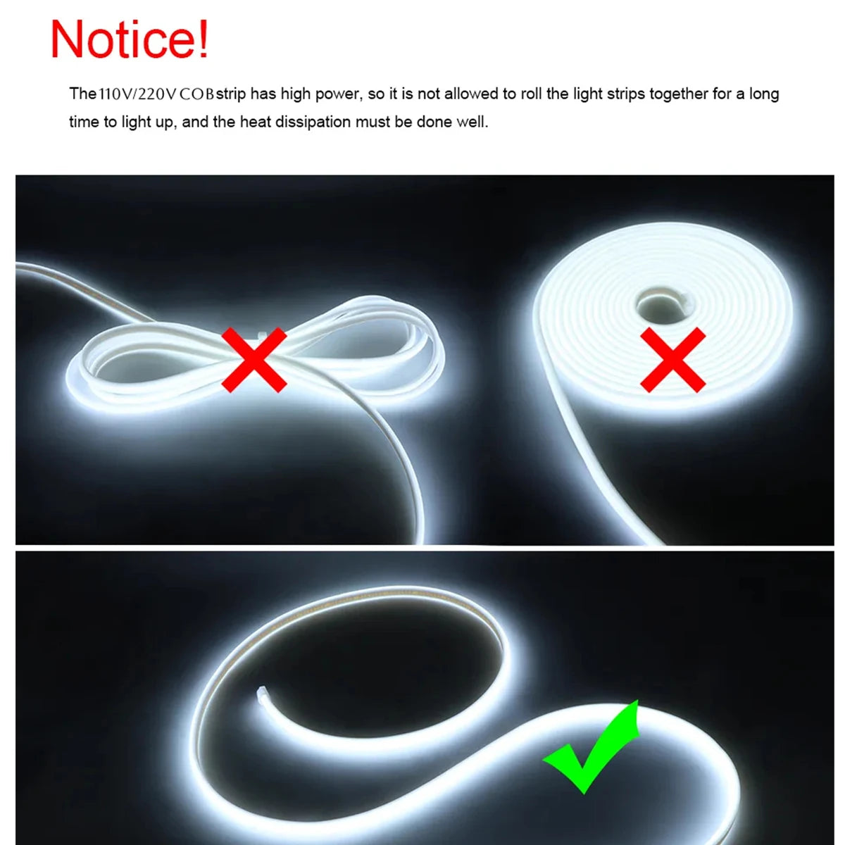 1m-35m Surper Brightness COB LED Strip Light 288LEDs/M RA90 220V Outdoor Waterproof Silicone Tube for Yard Swimming Pool Pathway.