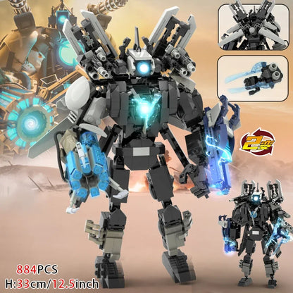 Moc Skibidi Toilet Action Figures builing blocks,Camerman Titan Speakerman Surveillance Man TVMan Boys Bricks Toys For Kids Gift