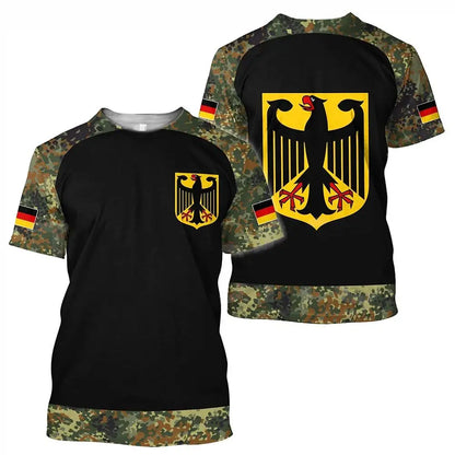 Fashionable and Lnteresting Germany Pictures For Men's T-Shirts Trend Digital Printing Casual Round Neck Short Sleeved