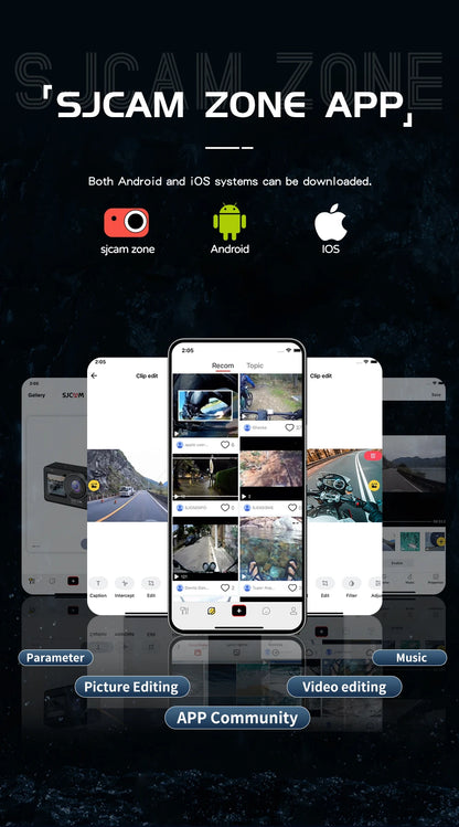SJCAM C300 4K Action Camera Touch Screen 6-Axis Gyro Stabilization 30m Waterproof 1000+2800mAh Battery 460Min Recording