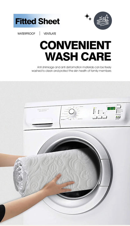 Waterproof Mattress Protector Queen King Quilted Thick Mattress Cover Anti-bacterial Fitted Sheet Bed Pad Cover 1pc