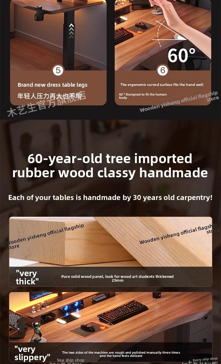 Elektrischer höhenverstellbarer intelligenter Stehschreibtisch, Computer-Workstation, Heimbüro, Gaming-Tisch, Arbeitszimmer, Schreibtisch, Desktop-Computer