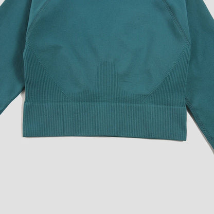 Women's Shirt Seamless Crop Top Fitness Shirts Long Sleeve Sports Top Woman Yoga Tops Activewear With Thumb Hole Sportswear.