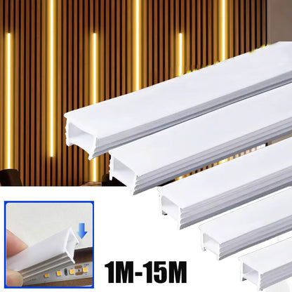 DIY Recessed LED Neon Tube Silicone Gel Covering Flexible Embedded Soft Diffuser Linear White 1M-15M for COB 5050 2835 LED Strip.