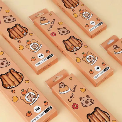 12 Teile/satz Capybara Schreiben Bleistift Cartoon HB Holz Bleistift Zeichnung Schreibwaren für Kinder Student Schule Liefert.