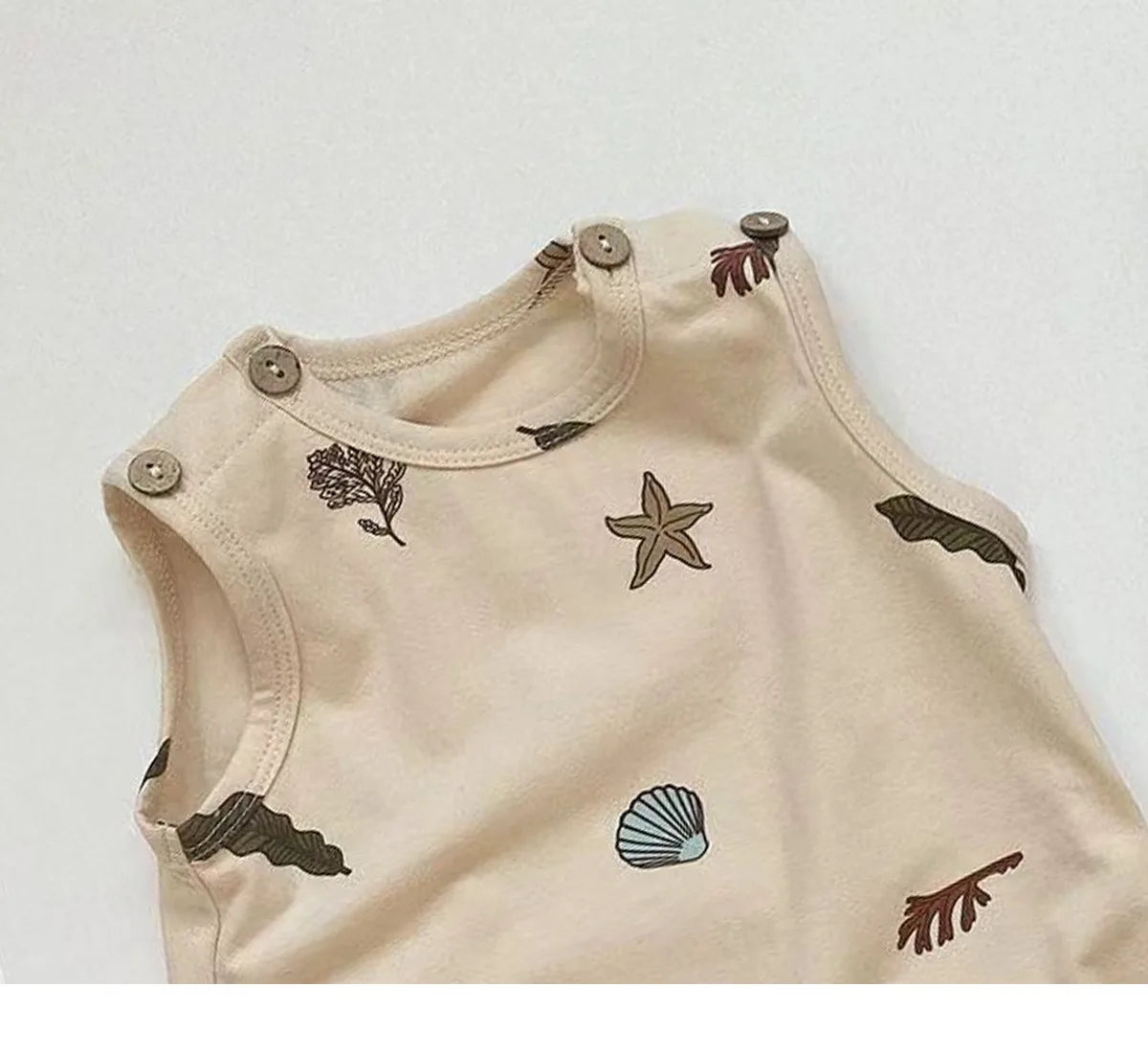 2-teilige Baby-Jungen-Kleidung für Neugeborene, Bodys, Baumwolldruck, ärmellose Säuglingskleidung, Cartoon-Bebes, Kleinkind-Overall, 0–18 Monate.