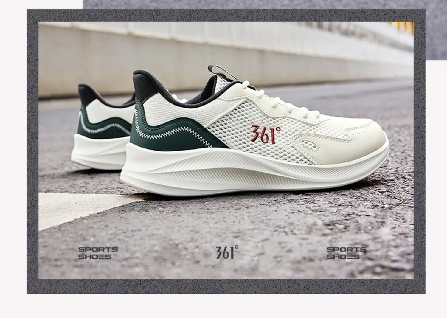 361 Degrees Men Running Shoes Wear-resistant Comfortable Soft Supportive Jogging Lightweight Breathable Male Sneakers 672422252.