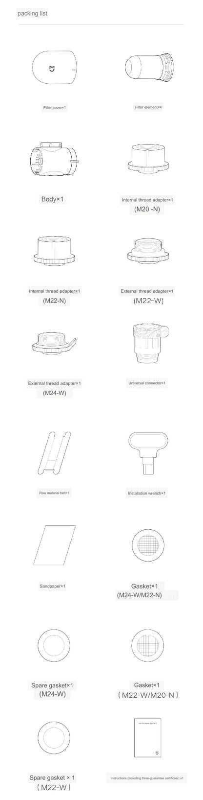 2024 New XIAOMI Mijia Faucet Water Purifier 2 Household Kitchen Tap Visible Water Filter Activated Carbon Percolator System