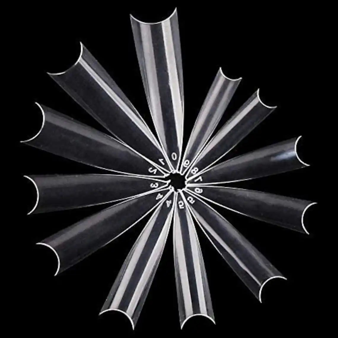 500/600pcs Long Pointed Fake Nail Tips Stiletto Half Cover French Acrylic UV Gel False Nail Extension Press On Nails Manic Tool.