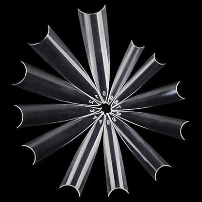 500/600pcs Long Pointed Fake Nail Tips Stiletto Half Cover French Acrylic UV Gel False Nail Extension Press On Nails Manic Tool.
