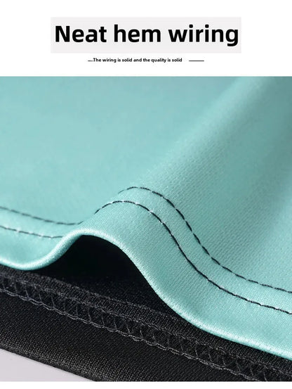 Men's Fitness Ice Silk Sports Suit Short Sleeve Training Room Basketball Morning Run Summer Outfit Shorts And T-shirt Set.