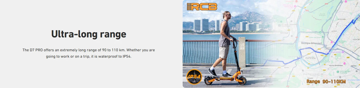 RCB D7 Adult EScooter 500W Motor Foldable E-Scooter 48V 20.8/27AH 10 Inch Tire Urban Commuting Electric Scooter.
